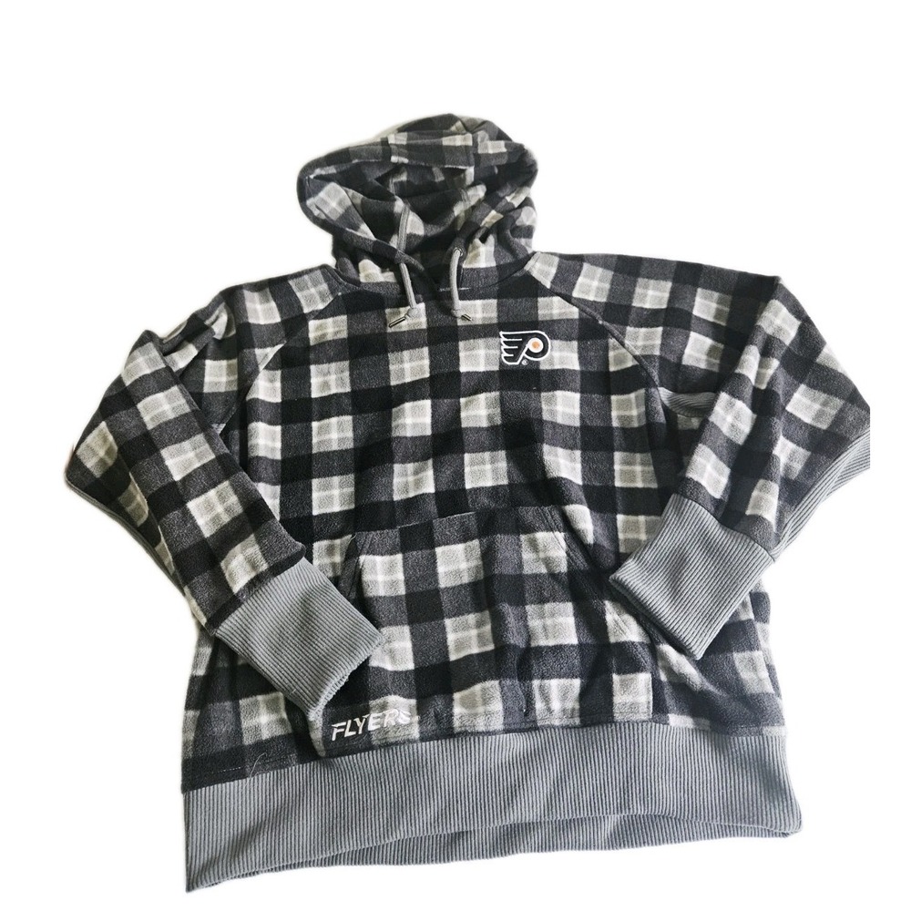 Colosseum Flyers Fleece Quarter Zip Women's Size XL Black And White Checkered